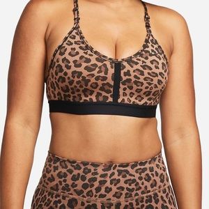 Nike Indy sports bra. Leopard print